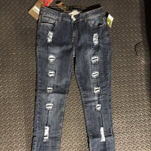 Dark Blue ripped Denim Jeans